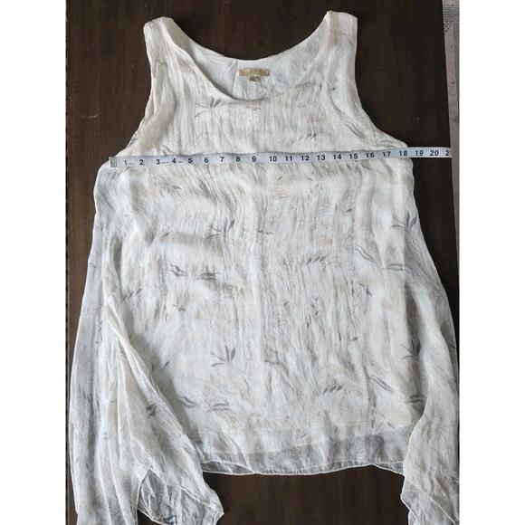 Giusy 100% Silk Tunic Sleeveless Tank Lined Asymmetric Fairy Whimsical Sz M - Picture 5 of 7